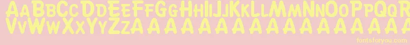 SuskeWiske Font – Yellow Fonts on Pink Background