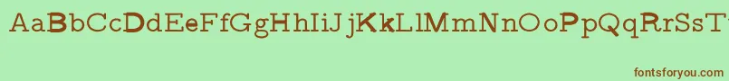 CmVariablewidthtypewriterRegular Font – Brown Fonts on Green Background