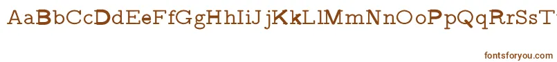 CmVariablewidthtypewriterRegular Font – Brown Fonts on White Background
