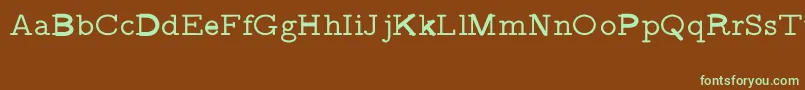 Шрифт CmVariablewidthtypewriterRegular – зелёные шрифты на коричневом фоне