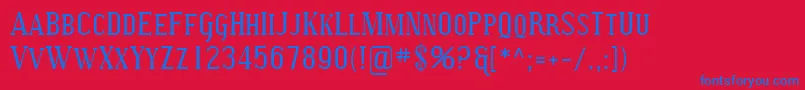 Sfcovingtonsc Font – Blue Fonts on Red Background