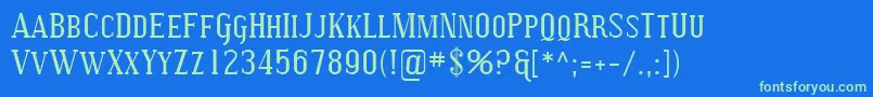 Sfcovingtonsc Font – Green Fonts on Blue Background