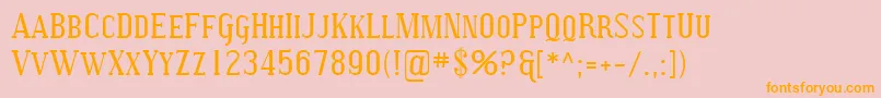 Sfcovingtonsc Font – Orange Fonts on Pink Background