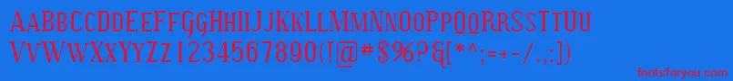 Sfcovingtonsc Font – Red Fonts on Blue Background