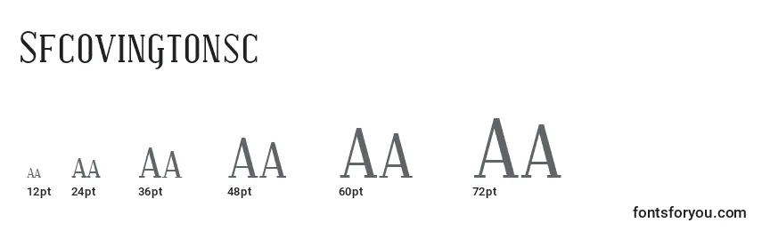 Размеры шрифта Sfcovingtonsc