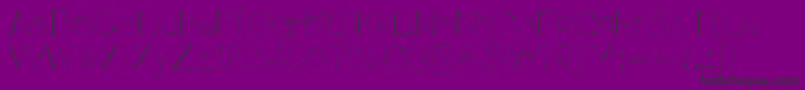 フォントPluvialight – 紫の背景に黒い文字