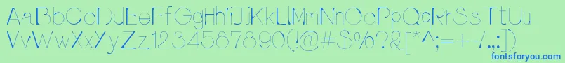 Шрифт Pluvialight – синие шрифты на зелёном фоне