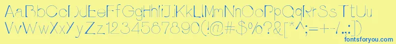 Pluvialight Font – Blue Fonts on Yellow Background