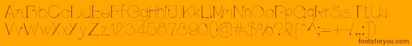 Pluvialight Font – Brown Fonts on Orange Background