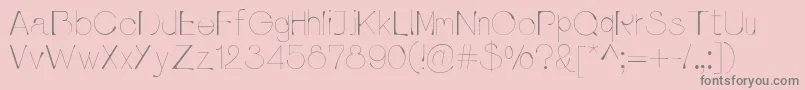 フォントPluvialight – ピンクの背景に灰色の文字