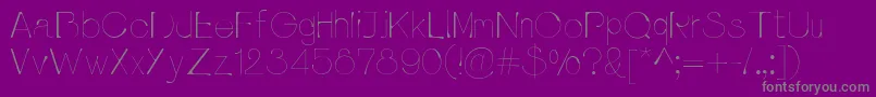Pluvialight Font – Gray Fonts on Purple Background