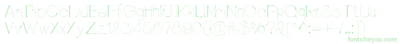 Шрифт Pluvialight – зелёные шрифты на белом фоне