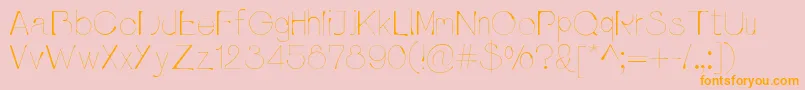 Pluvialight Font – Orange Fonts on Pink Background