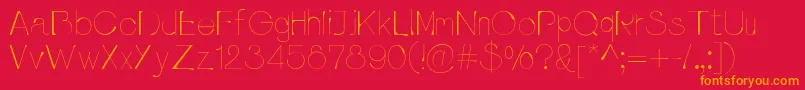 Pluvialight-Schriftart – Orangefarbene Schriften auf rotem Hintergrund