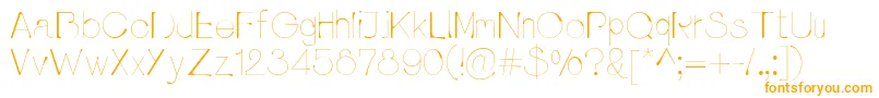 Pluvialight Font – Orange Fonts on White Background