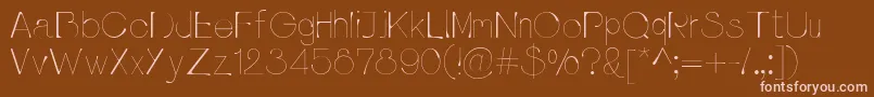 Pluvialight-fontti – vaaleanpunaiset fontit ruskealla taustalla