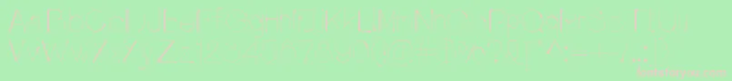 Pluvialight-Schriftart – Rosa Schriften auf grünem Hintergrund