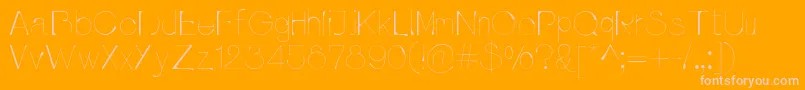 Pluvialight Font – Pink Fonts on Orange Background