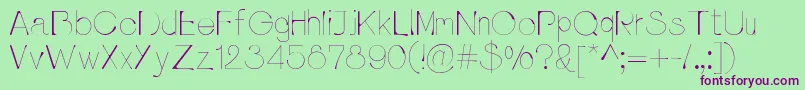 Шрифт Pluvialight – фиолетовые шрифты на зелёном фоне