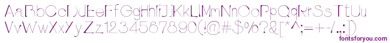 Pluvialight-fontti – violetit fontit valkoisella taustalla