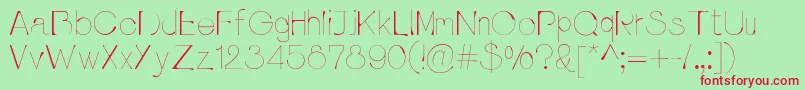Pluvialight Font – Red Fonts on Green Background