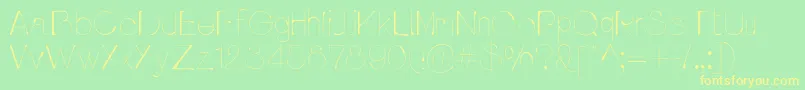 Pluvialight Font – Yellow Fonts on Green Background