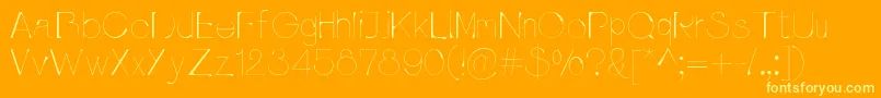 Pluvialight-Schriftart – Gelbe Schriften auf orangefarbenem Hintergrund