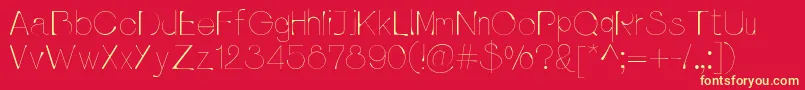 Pluvialight Font – Yellow Fonts on Red Background