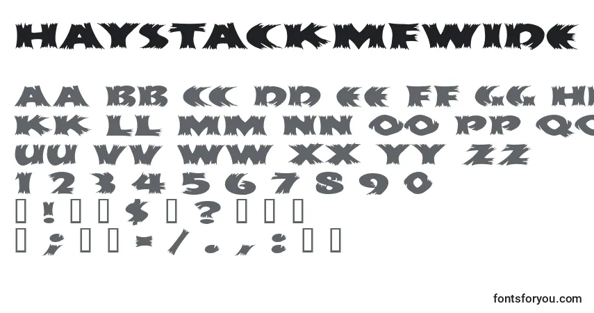 Fuente HayStackMfWide - alfabeto, números, caracteres especiales