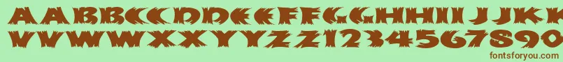 HayStackMfWide Font – Brown Fonts on Green Background