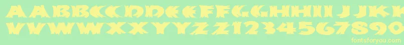 HayStackMfWide Font – Yellow Fonts on Green Background