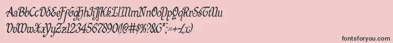 Quillswordcondital Font – Black Fonts on Pink Background