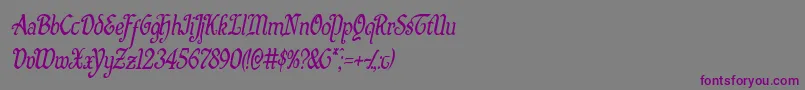 Quillswordcondital Font – Purple Fonts on Gray Background