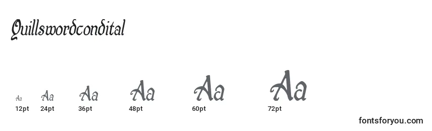 Quillswordcondital Font Sizes