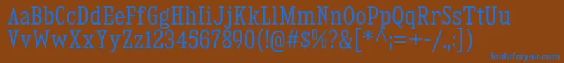 KingsbridgeCdBk Font – Blue Fonts on Brown Background