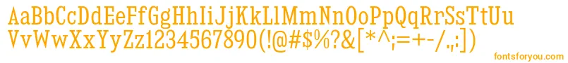 KingsbridgeCdBk Font – Orange Fonts on White Background