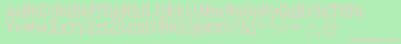 KingsbridgeCdBk Font – Pink Fonts on Green Background