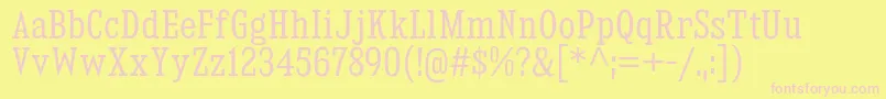 KingsbridgeCdBk Font – Pink Fonts on Yellow Background