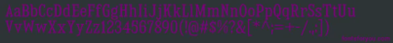 KingsbridgeCdBk Font – Purple Fonts on Black Background
