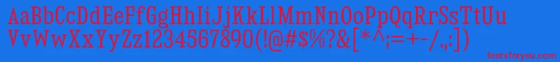 KingsbridgeCdBk Font – Red Fonts on Blue Background
