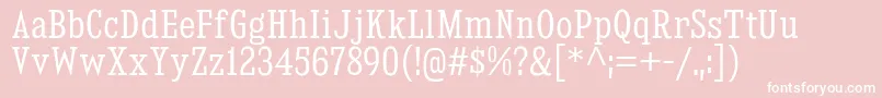 KingsbridgeCdBk Font – White Fonts on Pink Background