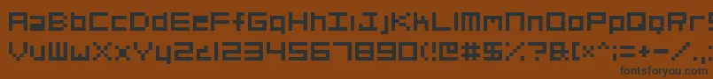 OrgV01 Font – Black Fonts on Brown Background