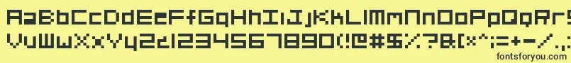 OrgV01 Font – Black Fonts on Yellow Background