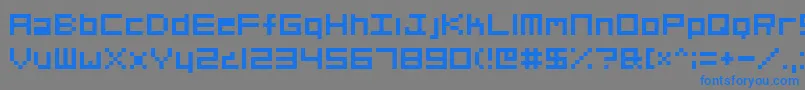 OrgV01 Font – Blue Fonts on Gray Background