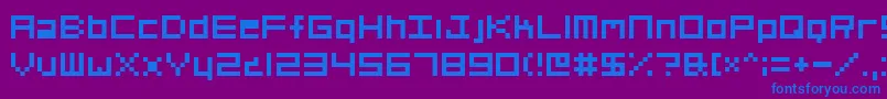 OrgV01 Font – Blue Fonts on Purple Background