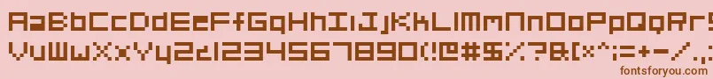 OrgV01 Font – Brown Fonts on Pink Background