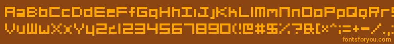 OrgV01 Font – Orange Fonts on Brown Background