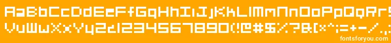 OrgV01 Font – White Fonts on Orange Background