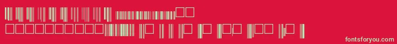 V200014 Font – Green Fonts on Red Background