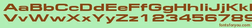 Federationwide Font – Brown Fonts on Green Background